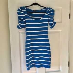 Blue & White Striped Dress
